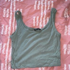 Green SHEIN crop top
